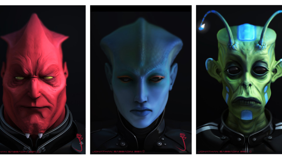 Alieni, modellazione organica in 3D e texturizzazione