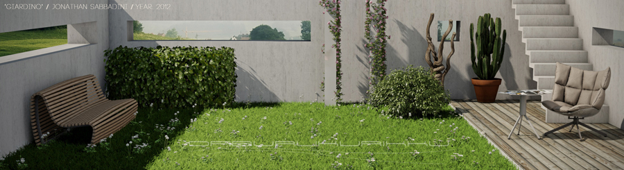 render arredo giardino