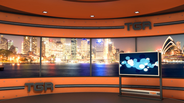 Orange 3D Virtual Set in Cinema4D
