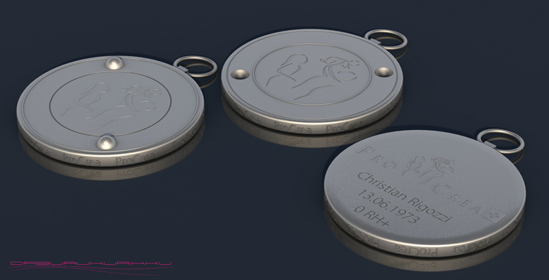 design ciondolo procrea 3d